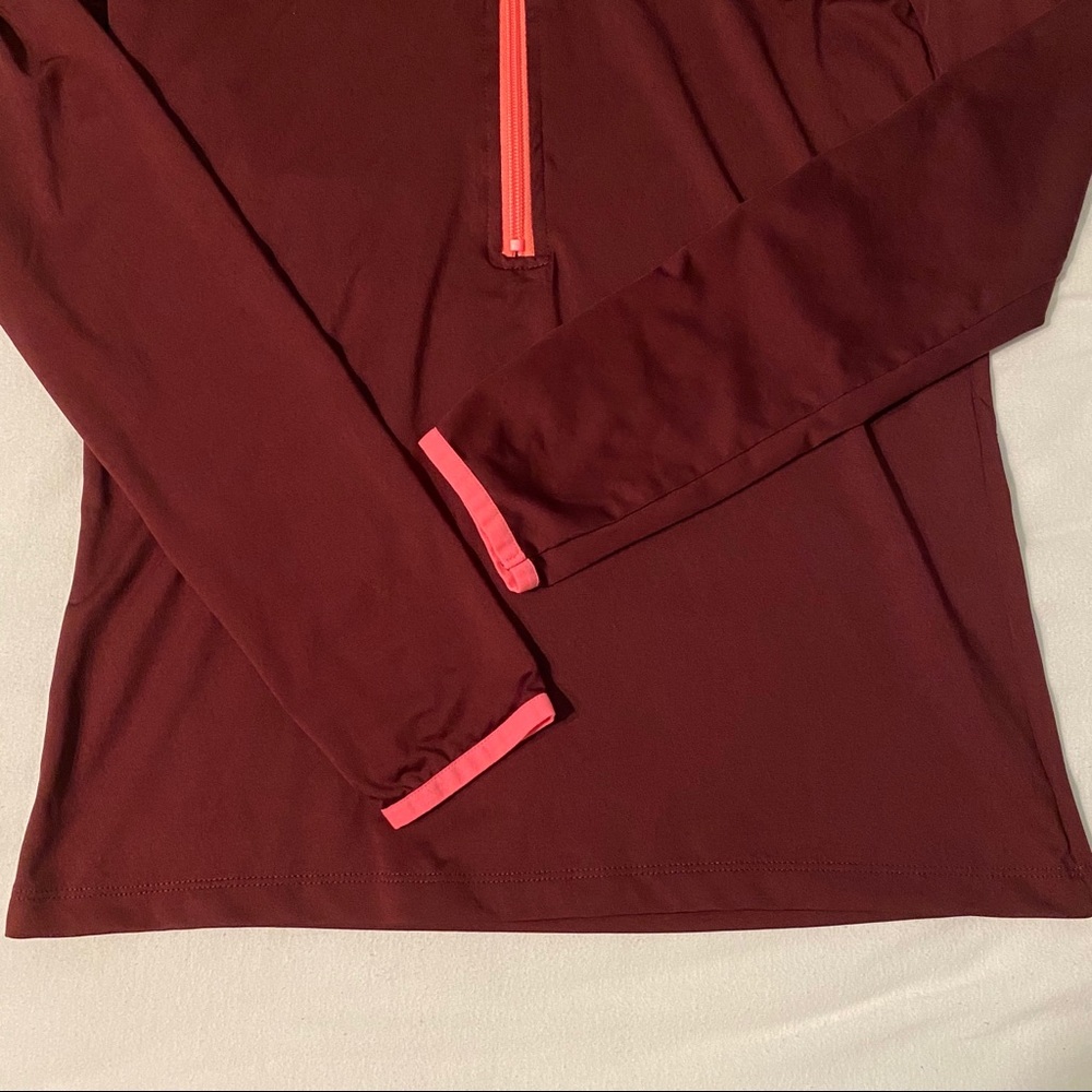 PINK Maroon Exercise Quarterzip - Picture 2 of 5